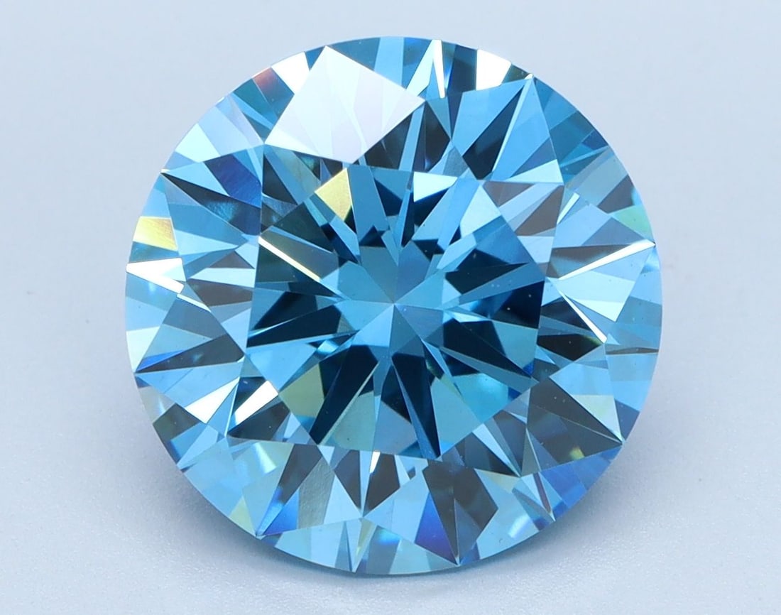 Ideal Loose Diamond - ROUND 4.53ct Fancy Vivid Blue VS1