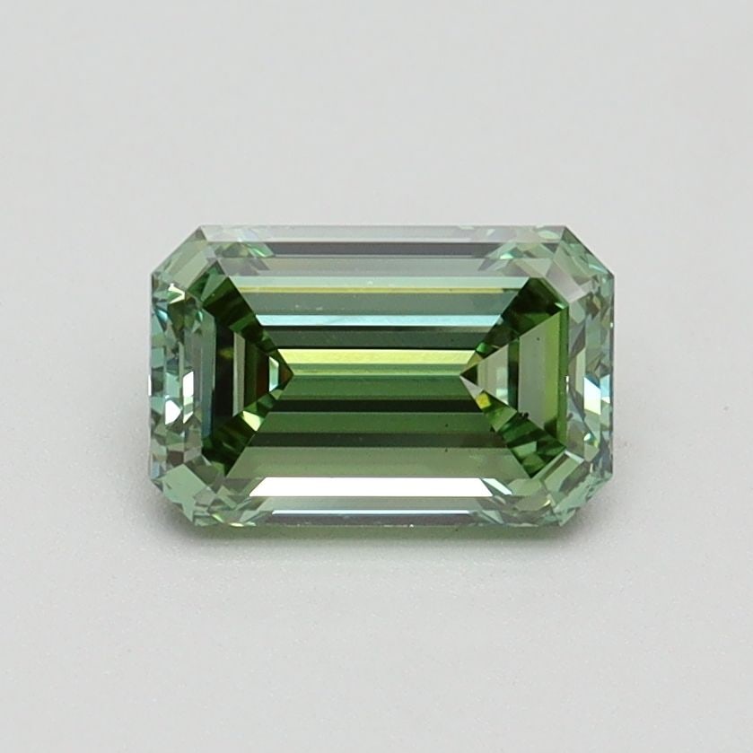 Loose Diamond - EMERALD 0.93ct Fancy Vivid Green VS2