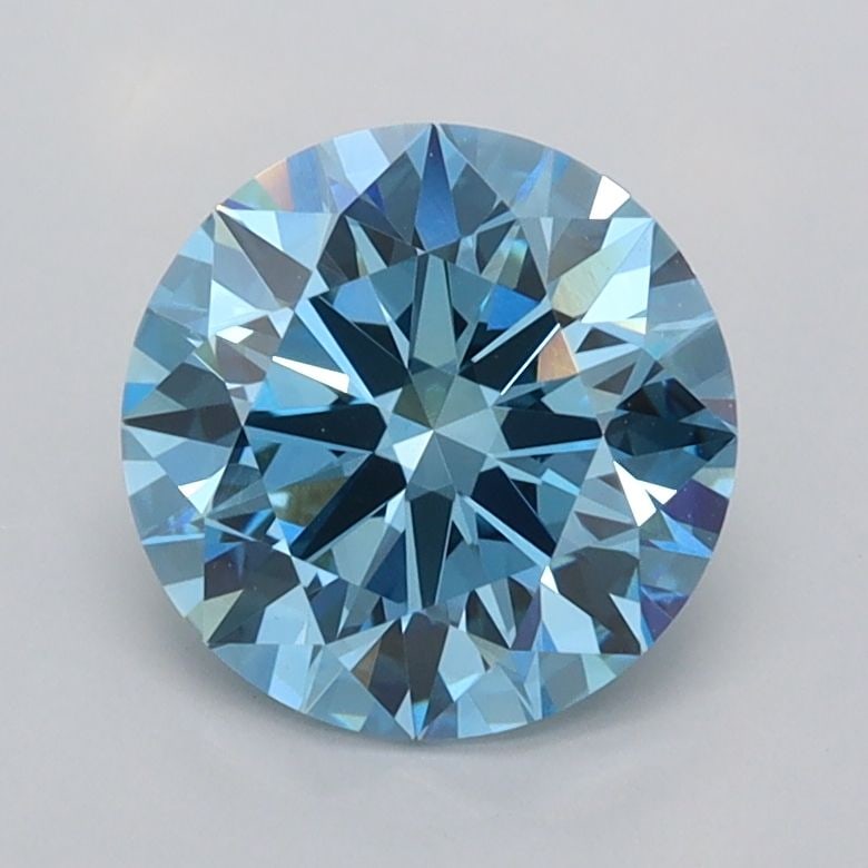 Ideal Loose Diamond - ROUND 1.54ct Fancy Vivid Blue VVS2
