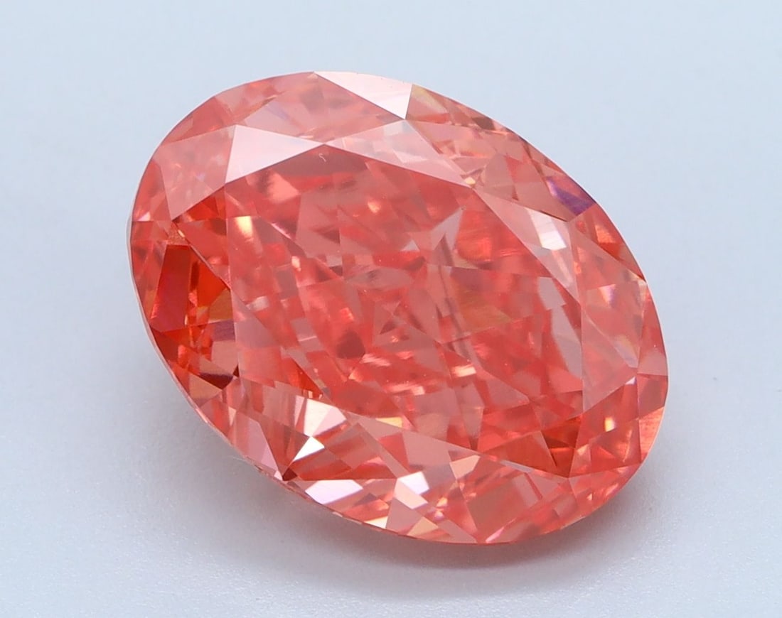 Loose Diamond - OVAL 5.03ct Fancy Vivid Pink VVS2