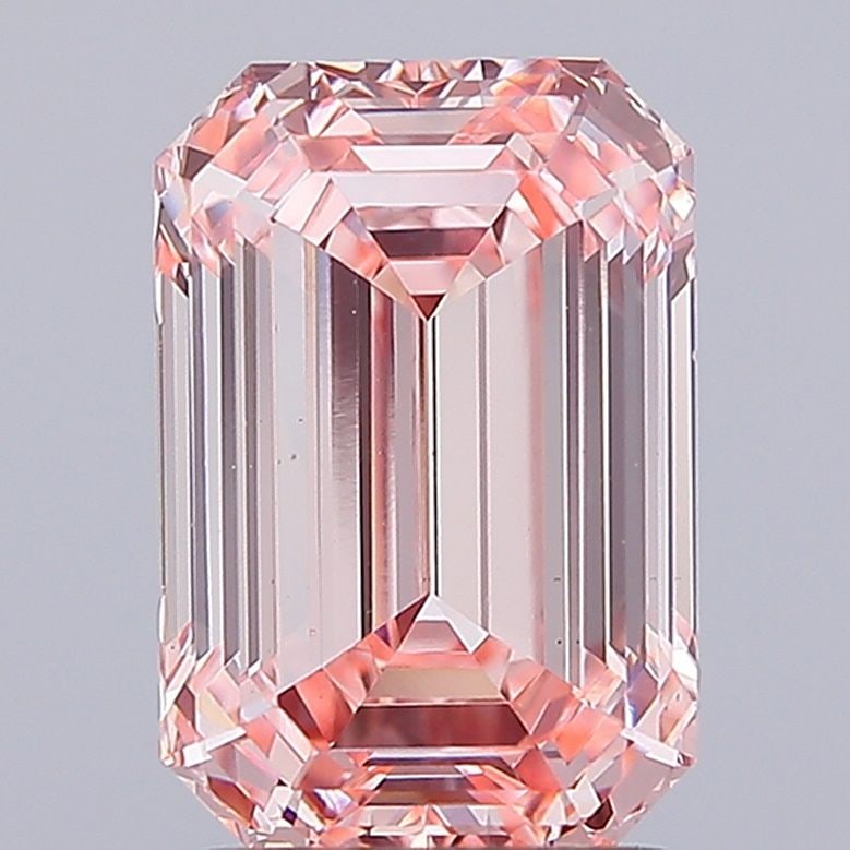 Loose Diamond - EMERALD 3.03ct Fancy Intense Pink VS1