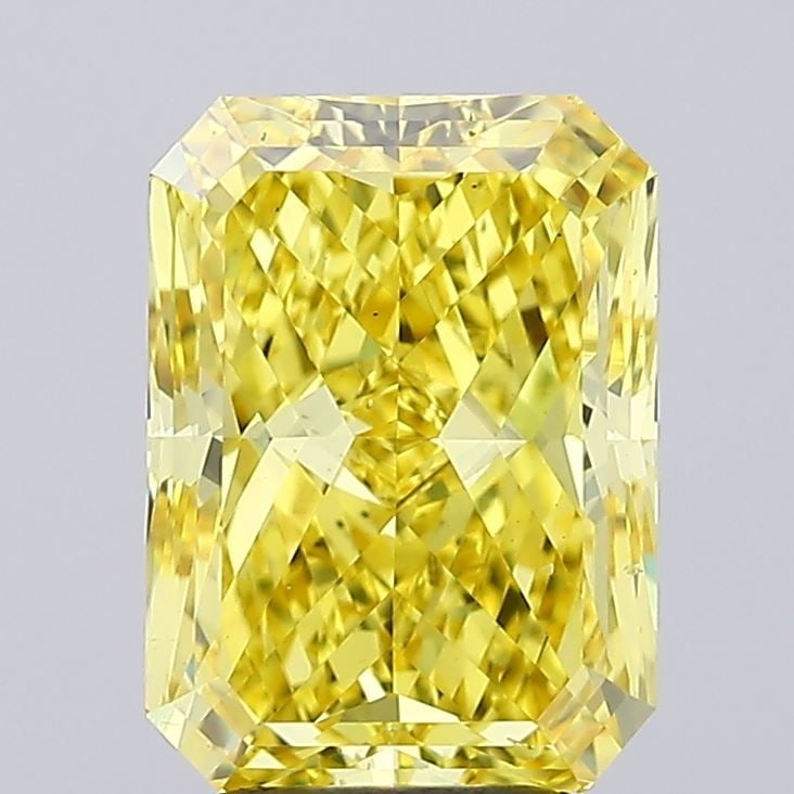 Loose Diamond - RADIANT 4.01ct Fancy Vivid Yellow VS2