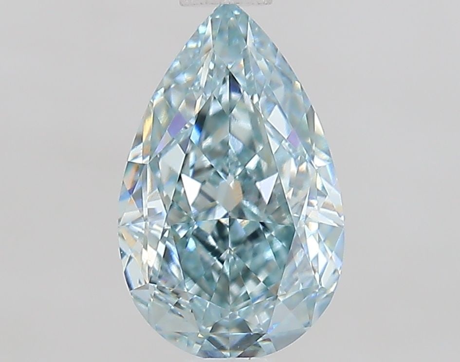 Loose Diamond - PEAR 1.02ct Fancy Intense Greenish Blue VS1