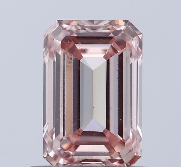 Loose Diamond - EMERALD 0.98ct Fancy Light Pinkish Brown VS2