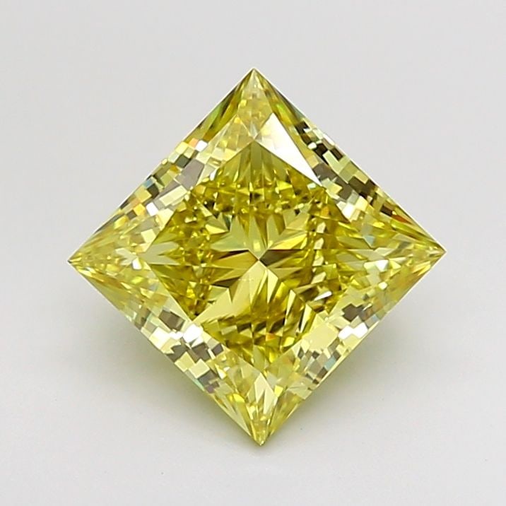 Loose Diamond - PRINCESS 3.04ct Fancy Intense Yellow VS1