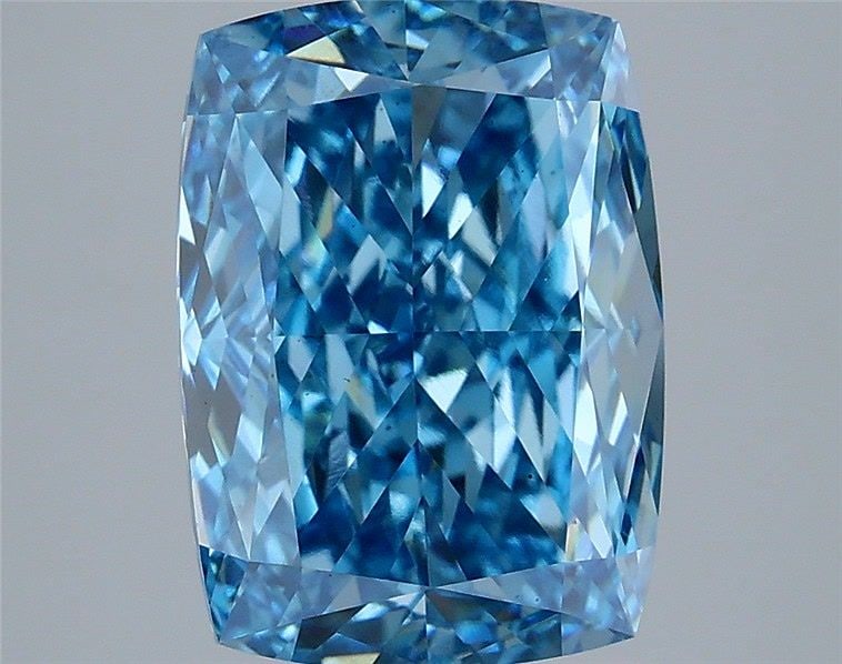 Loose Diamond - CUSHION MODIFIED 4.52ct Fancy Vivid Blue VS1