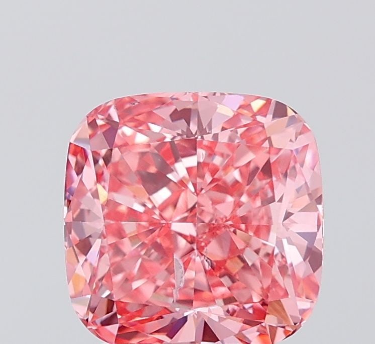 Loose Diamond - CUSHION MODIFIED 3.02ct Fancy Vivid Pink SI2
