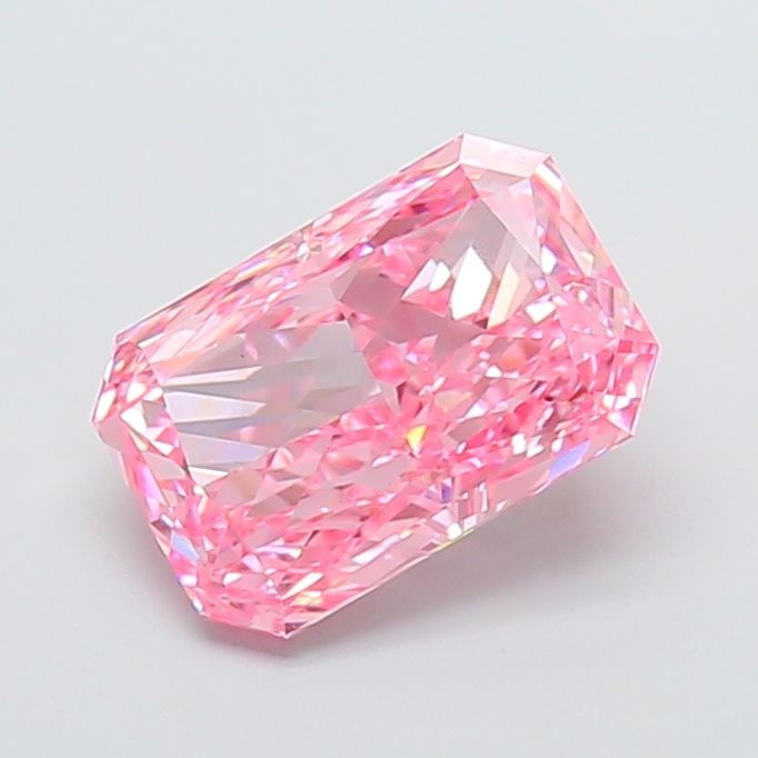 Loose Diamond - RADIANT 3.4ct Fancy Vivid Pink VS1