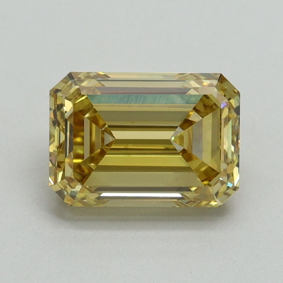 Loose Diamond - EMERALD 2.01ct Fancy Intense Yellow VS2