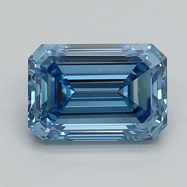 Loose Diamond - EMERALD 0.96ct Fancy Vivid Blue VS1