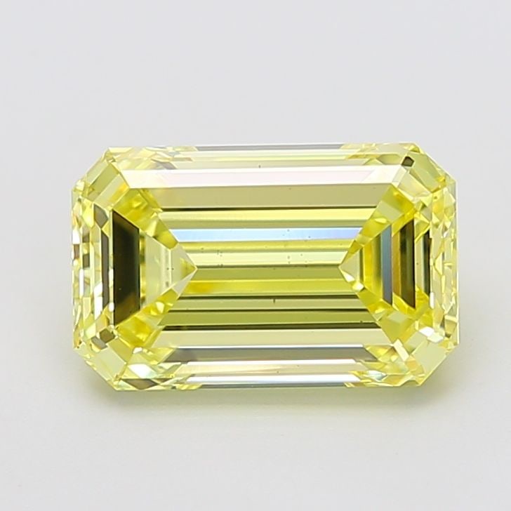 Loose Diamond - EMERALD 4.03ct Fancy Yellow VS1