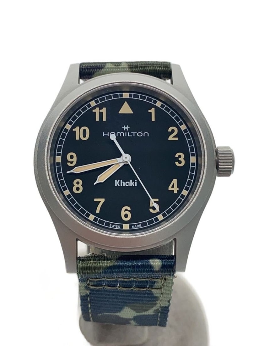 Hamilton H694010 Khaki Field Quartz Men's Wristwatch Black