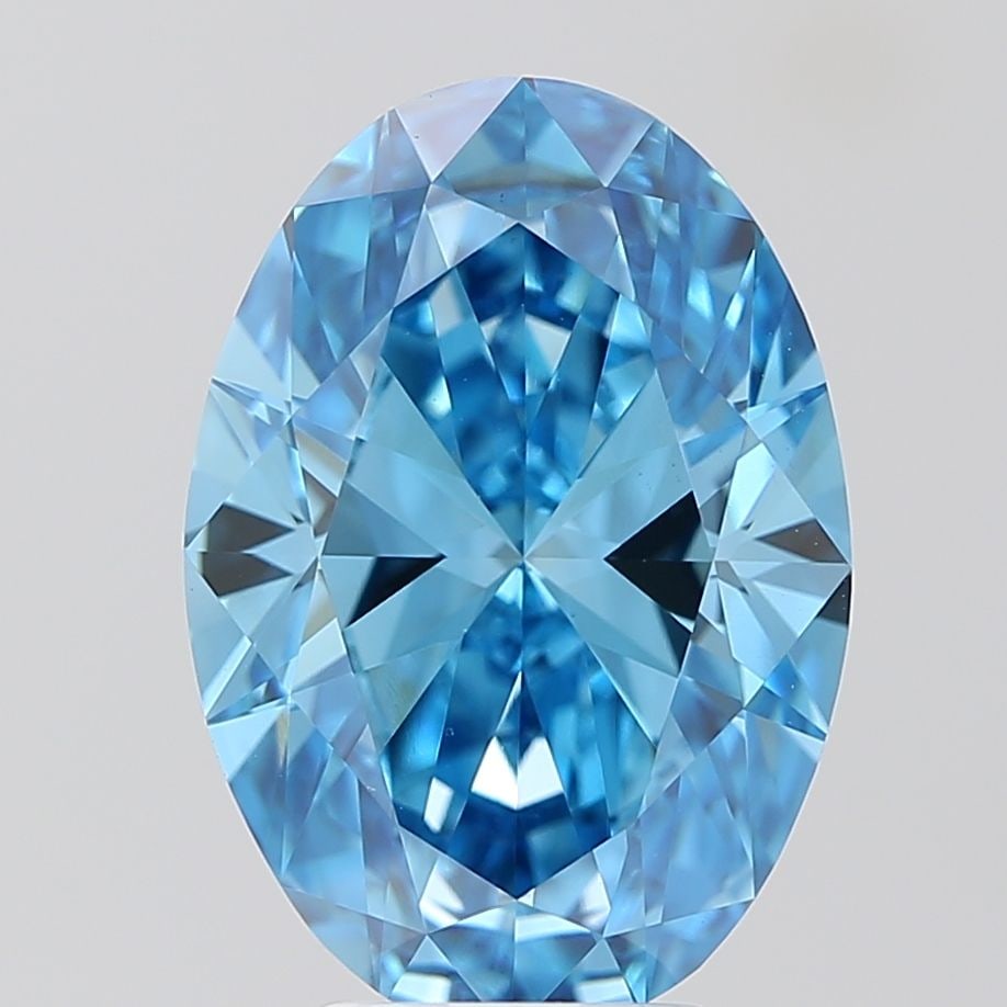 Loose Diamond - OVAL 4.54ct Fancy Vivid Blue VS1