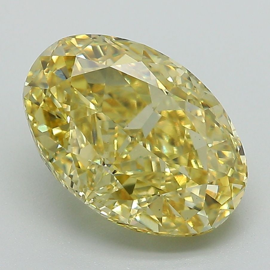 Loose Diamond - OVAL 4.02ct Fancy Vivid Yellow VS1