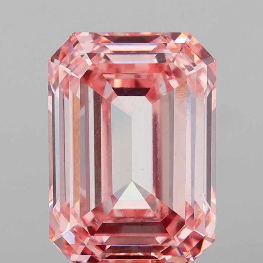 Loose Diamond - EMERALD 6.84ct Fancy Intense Pink VS1: Loose Diamond - EMERALD 6.84ct Fancy Intense Pink VS1 Source: This is a real non-mined Diamond that has been grown in a lab Shape: EMERALD Carats: 6.84 Color: Fancy Intense Pink Certification: IGI