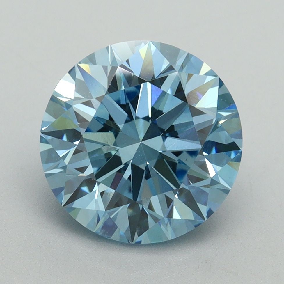 Ideal Loose Diamond - ROUND 3.14ct Fancy Vivid Blue VS1: Ideal Loose Diamond - ROUND 3.14ct Fancy Vivid Blue VS1 Source: This is a real non-mined Diamond that has been grown in a lab Shape: ROUND Carats: 3.14 Color: Fancy Vivid Blue Certification: IGI