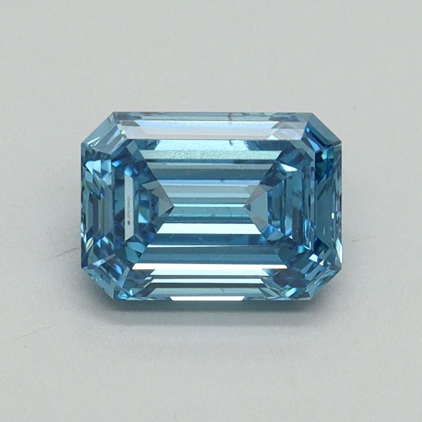 Loose Diamond - EMERALD 1.03ct Fancy Vivid Blue VS2