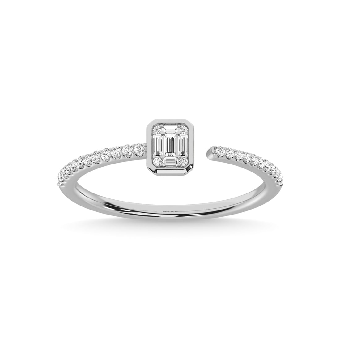14K White Gold Diamond 1/6 Ct.Tw. Fashion Ring: 14K White Gold Diamond 1/6 Ct.Tw. Fashion Ring 14k White Gold Stone Color: G-h Stone Clarity: Si3 Each ring is presented in standard size 6.5. Complimentary resizing is available between sizes 510 (in