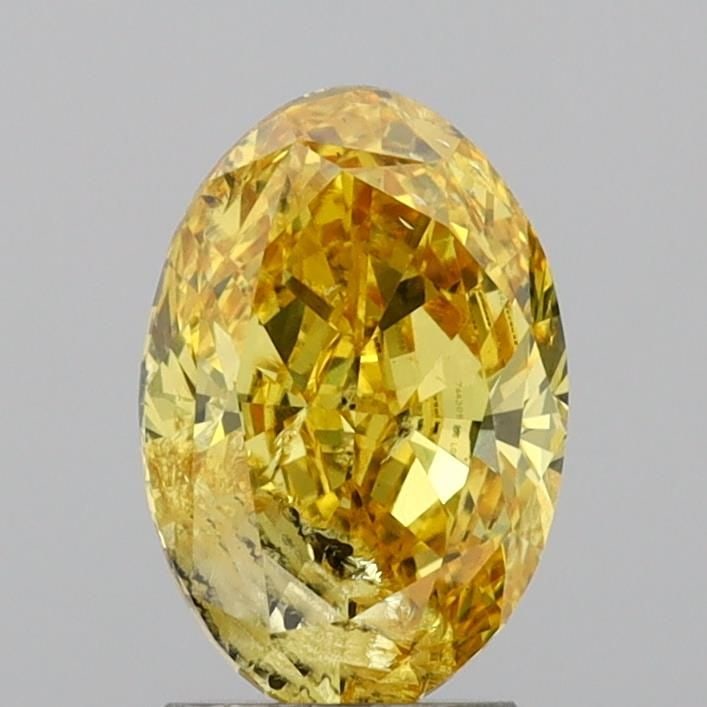 Loose Diamond - OVAL 2.58ct Fancy Vivid Yellow I2