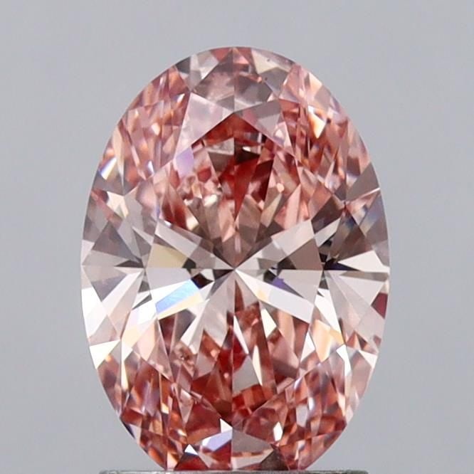 Loose Diamond - OVAL 1.81ct Fancy Vivid Brownish Pink VS1