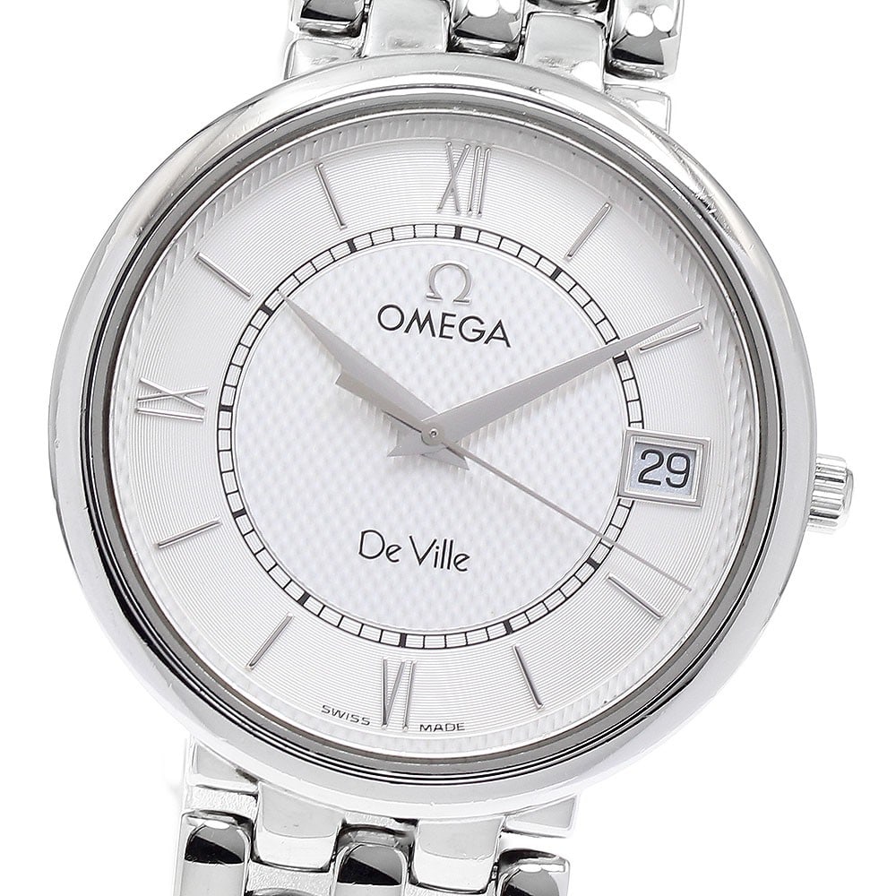 Omega De Ville 7514.31 Quartz Date Men's Steel Watch: Omega De Ville 7514.31 Quartz Date Men's Steel Watch This OMEGA De Ville Date Quartz men's wristwatch features a stainless steel case and bracelet with a silver dial. The watch is powered by a quartz 