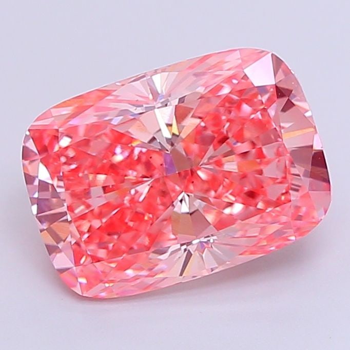 Loose Diamond - CUSHION MODIFIED 3.03ct Fancy Vivid Pink VS2
