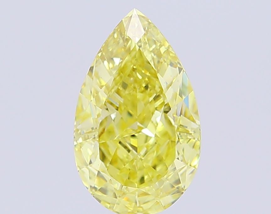 Loose Diamond - PEAR 4.51ct Fancy Intense Yellow VS1: Loose Diamond - PEAR 4.51ct Fancy Intense Yellow VS1 Source: This is a real non-mined Diamond that has been grown in a lab Shape: PEAR Carats: 4.51 Color: Fancy Intense Yellow Certification: IGI Video