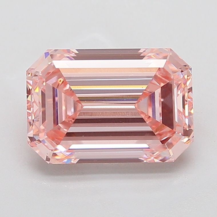 Loose Diamond - EMERALD 5.19ct Fancy Intense Pink VS1
