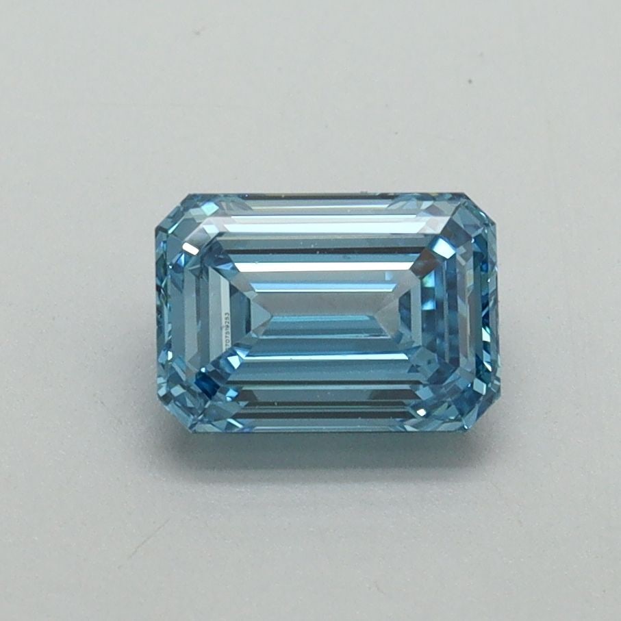 Loose Diamond - EMERALD 1.02ct Fancy Vivid Blue VVS2