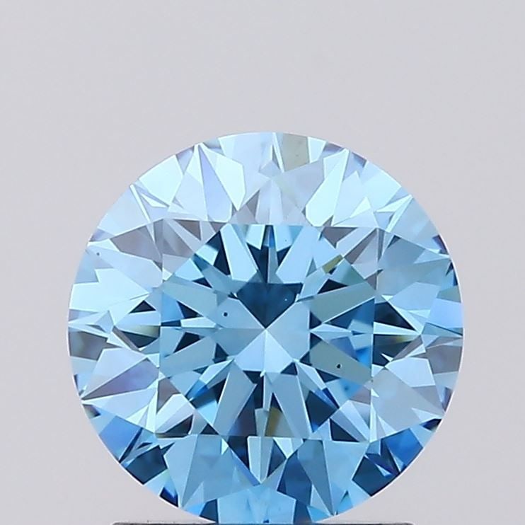 Ideal Loose Diamond - ROUND 1.55ct Fancy Vivid Blue VS2