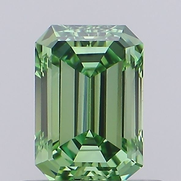 Loose Diamond - EMERALD 0.64ct Fancy Vivid Green VVS2: Loose Diamond - EMERALD 0.64ct Fancy Vivid Green VVS2 Source: This is a real non-mined Diamond that has been grown in a lab Shape: EMERALD Carats: 0.64 Color: Fancy Vivid Green Certification: IGI Vide
