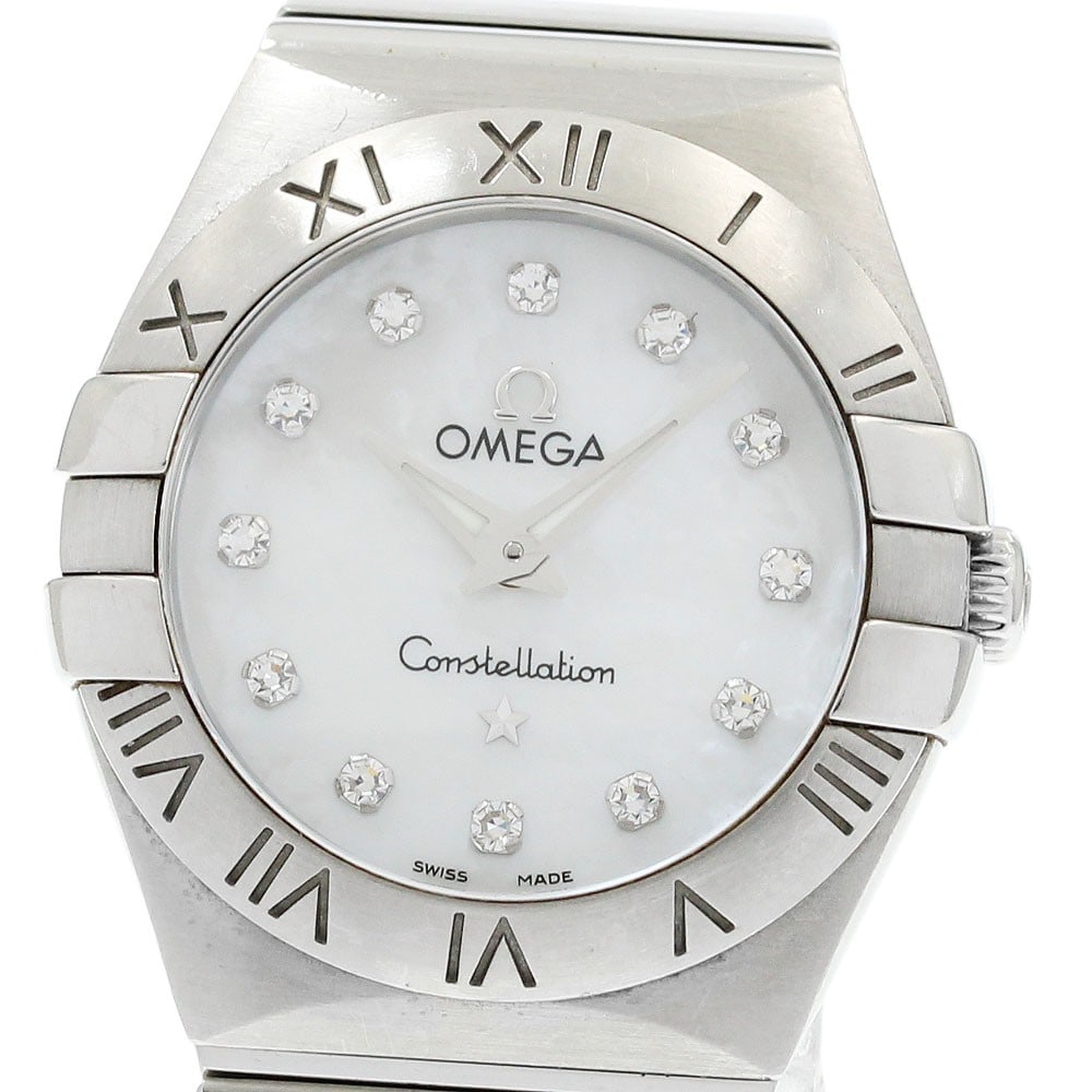 OMEGA Constellation 123.10.24.60.55.001 womens quartz wristwatch: OMEGA Constellation 123.10.24.60.55.001 womens quartz wristwatch Pre-owned OMEGA Constellation brushed quartz ladies wristwatch. This Swiss-made women's watch is identified by model number 123.10.24.6