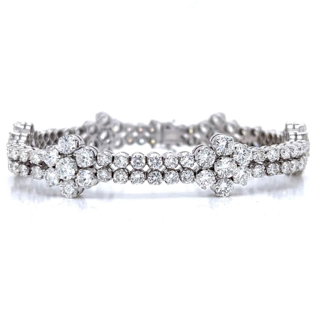Vintage 1950's Platinum 16.50 Ct Diamond Bracelet D-G VVS-VS