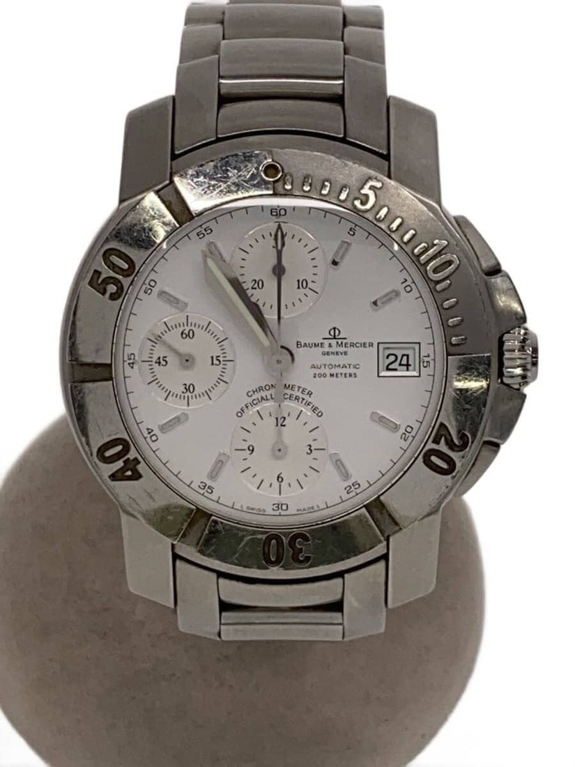 Baume Mercier Capeland Swiss Men's Wristwatch Silver