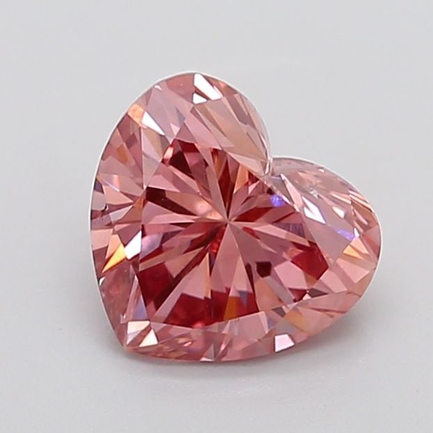 Loose Diamond - HEART 2.56ct Fancy Vivid Brownish Pink SI1