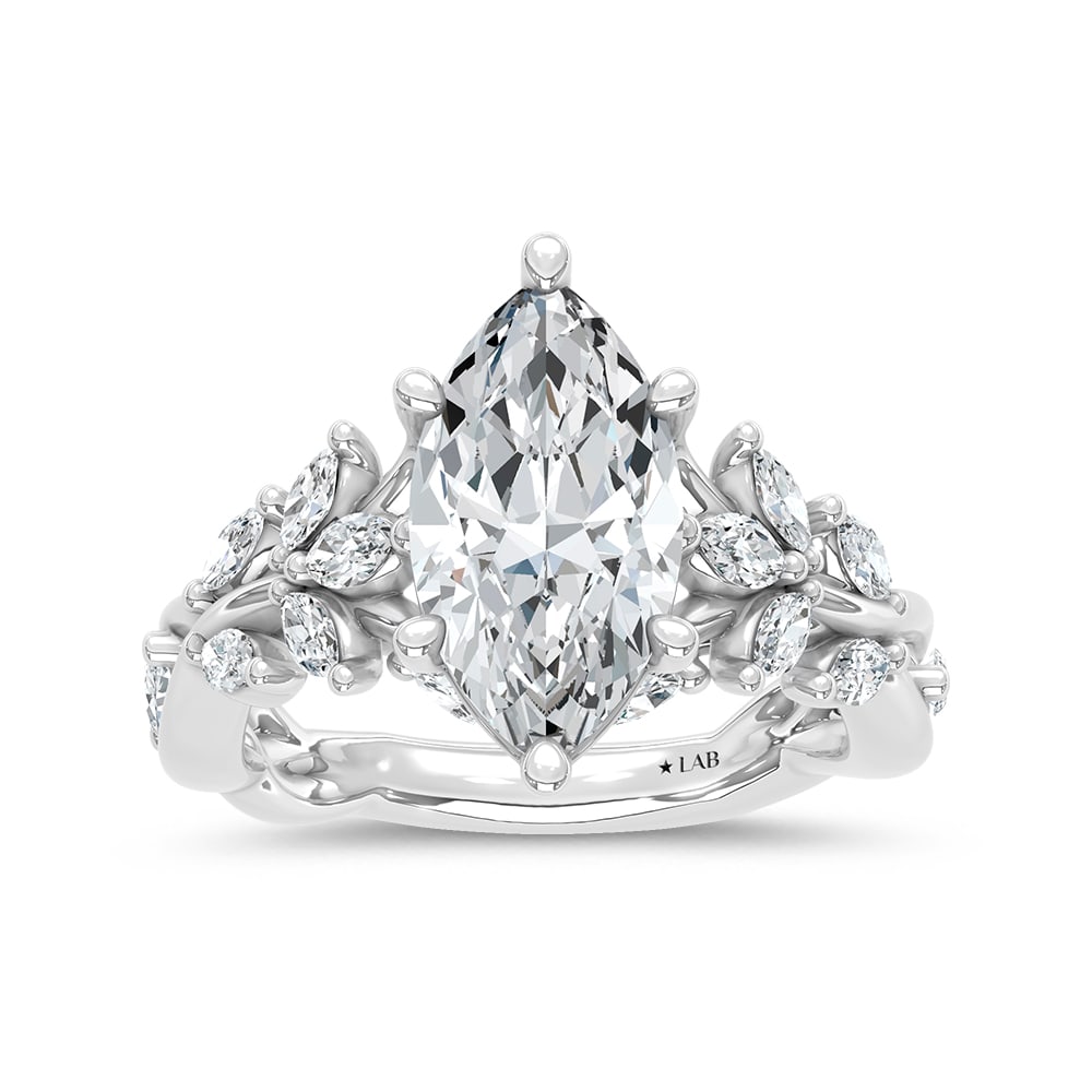 14K White Gold Lab Grown Diamond 2 1/2 Ct.Tw. Engagement Ring
