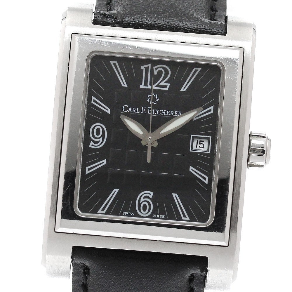 Carl F Bucherer Antesedo Quartz Date Ladies Watch 956.753: Carl F Bucherer Antesedo Quartz Date Ladies Watch 956.753 This Carl F. Bucherer Antesedo 956.753 is a pre-owned ladies' wristwatch featuring a black analog dial and date function. The watch has a stai