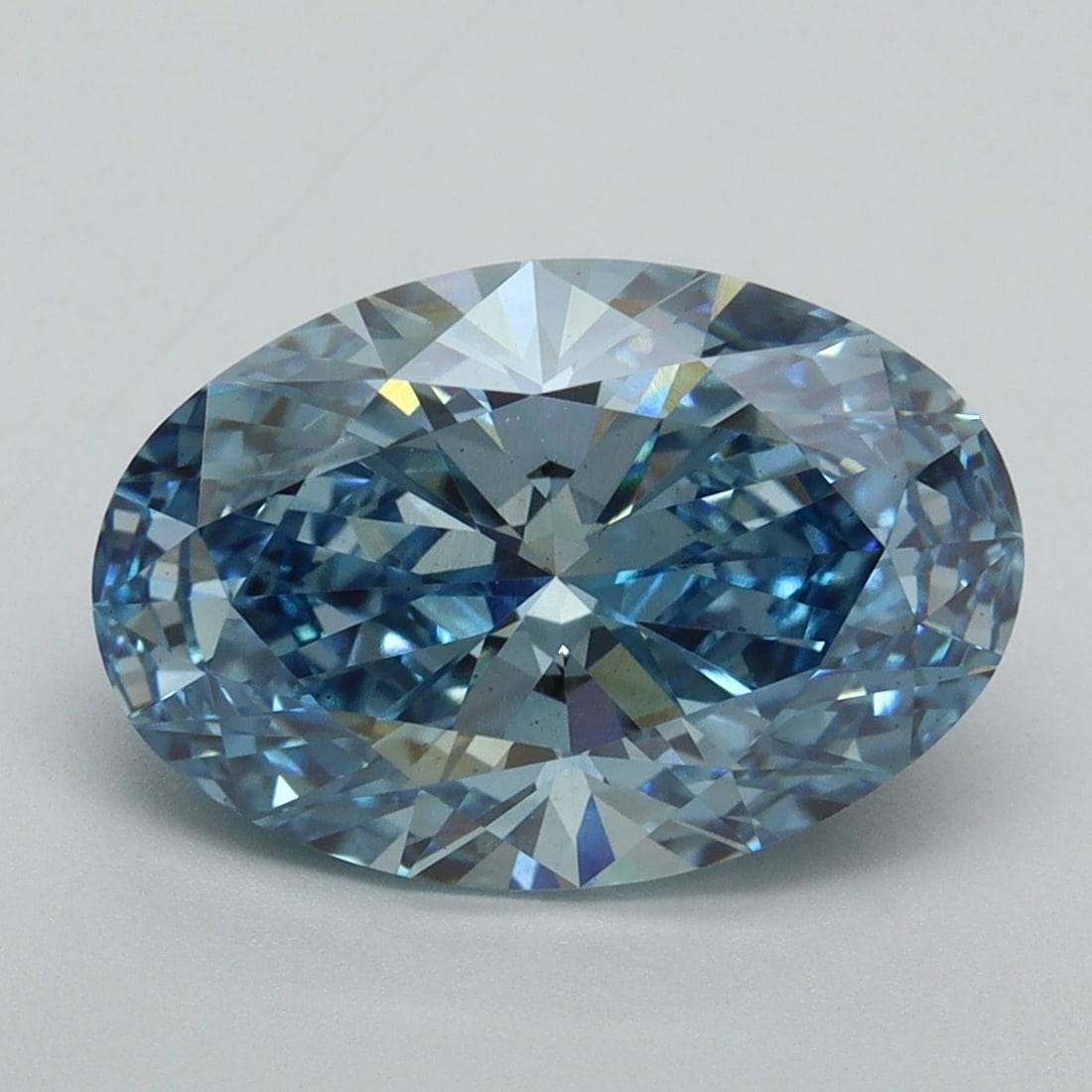 Loose Diamond - OVAL 3.68ct Fancy Vivid Blue VS1