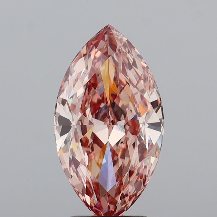 Loose Diamond - MARQUISE 5.05ct Fancy Intense Brownish Pink VS2