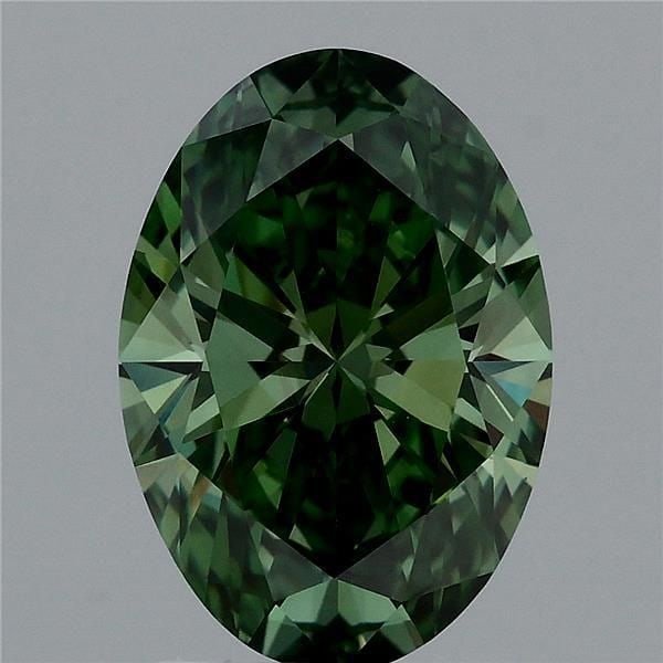 Loose Diamond - OVAL 2.11ct Fancy Vivid Green VVS1: Loose Diamond - OVAL 2.11ct Fancy Vivid Green VVS1 Source: This is a real non-mined Diamond that has been grown in a lab Shape: OVAL Carats: 2.11 Color: Fancy Vivid Green Certification: IGI Video: