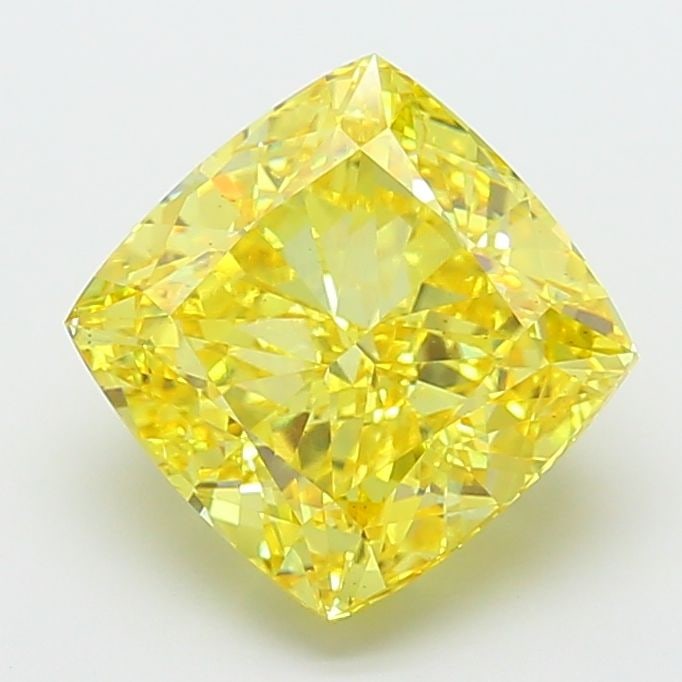 Loose Diamond - CUSHION MODIFIED 7.02ct Fancy Vivid Yellow VS1: Loose Diamond - CUSHION MODIFIED 7.02ct Fancy Vivid Yellow VS1 Source: This is a real non-mined Diamond that has been grown in a lab Shape: CUSHION MODIFIED Carats: 7.02 Color: Fancy Vivid Yellow Cert