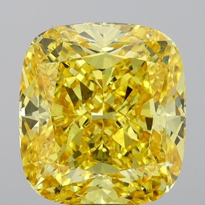 Loose Diamond - CUSHION MODIFIED 10.16ct Fancy Vivid Yellow VS2: Loose Diamond - CUSHION MODIFIED 10.16ct Fancy Vivid Yellow VS2 Source: This is a real non-mined Diamond that has been grown in a lab Shape: CUSHION MODIFIED Carats: 10.16 Color: Fancy Vivid Yellow Ce