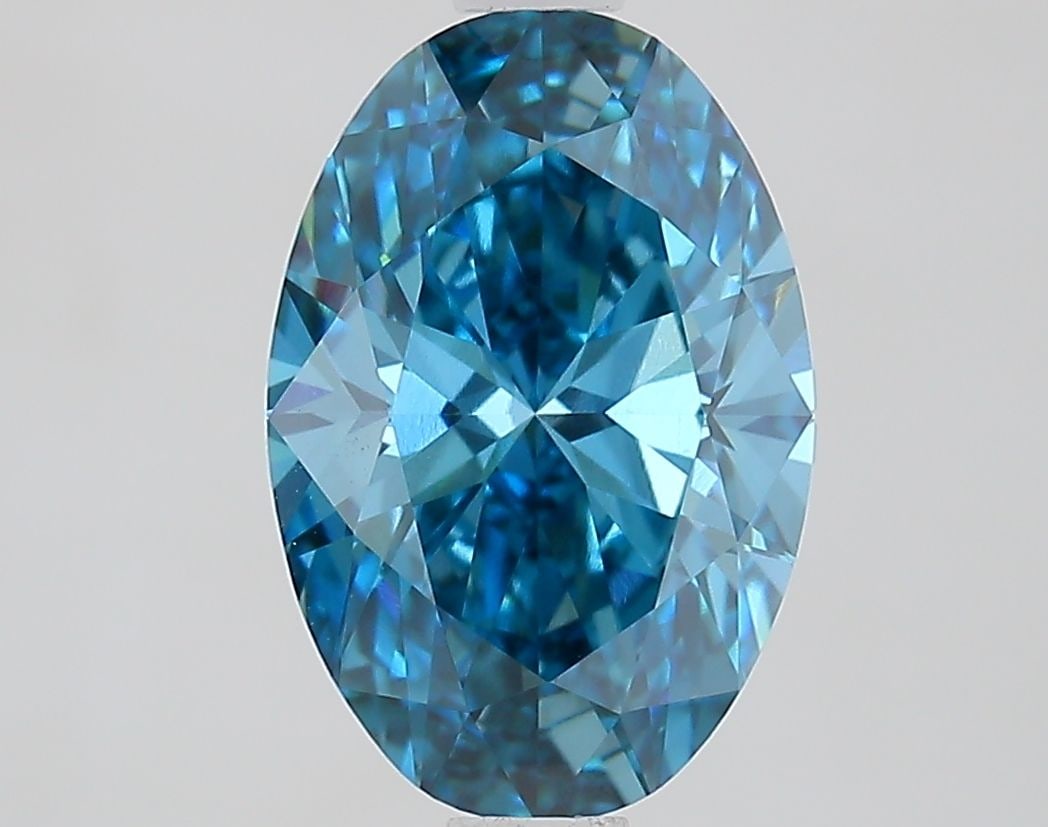 Loose Diamond - OVAL 1.71ct Fancy Vivid Blue VVS2