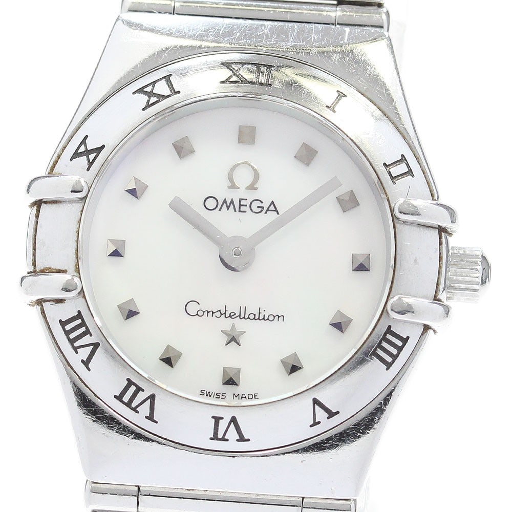 Omega Constellation Mini My Choice 1561.71 Quartz Ladies Watch: Omega Constellation Mini My Choice 1561.71 Quartz Ladies Watch This OMEGA Constellation Mini My Choice women's wristwatch features a stainless steel case and bracelet with a white shell dial. The quar