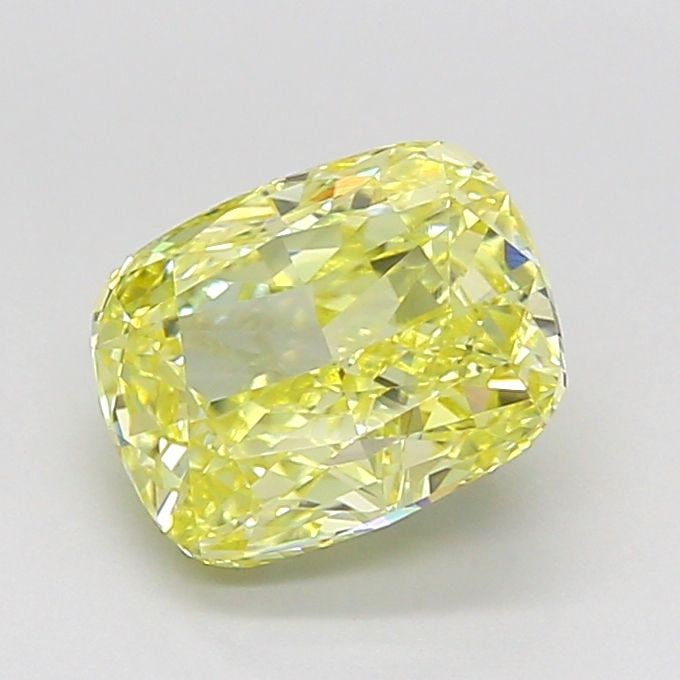 Loose Diamond - CUSHION MODIFIED 2.01ct Fancy Intense Yellow VS1