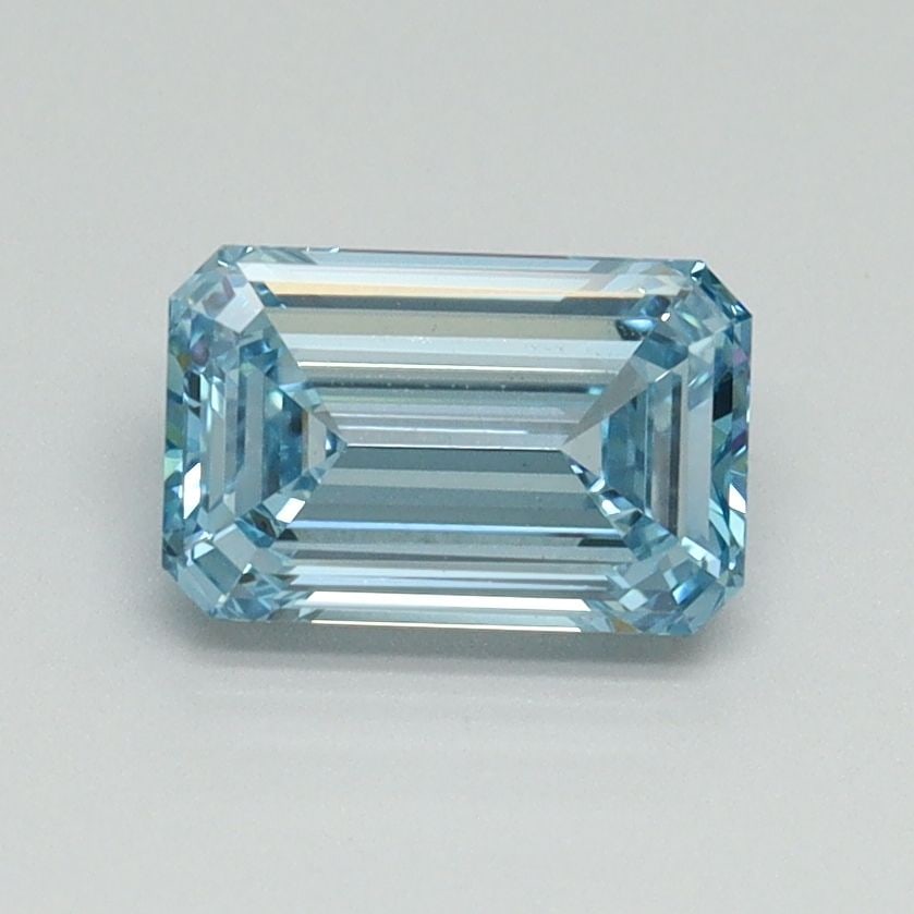 Loose Diamond - EMERALD 1.02ct Fancy Vivid Blue VS1