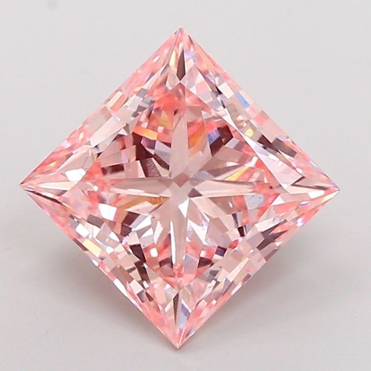 Loose Diamond - PRINCESS 6.16ct Fancy Intense Pink VS2