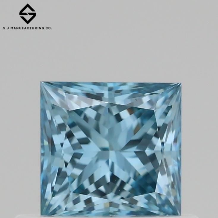 Loose Diamond - PRINCESS 0.54ct Fancy Vivid Blue VS1
