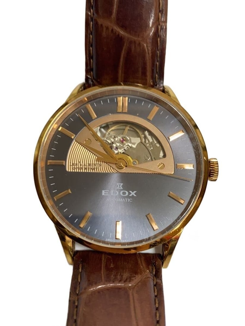 EDOX Les Vaubers Open Heart Swiss Men's Wristwatch 85014