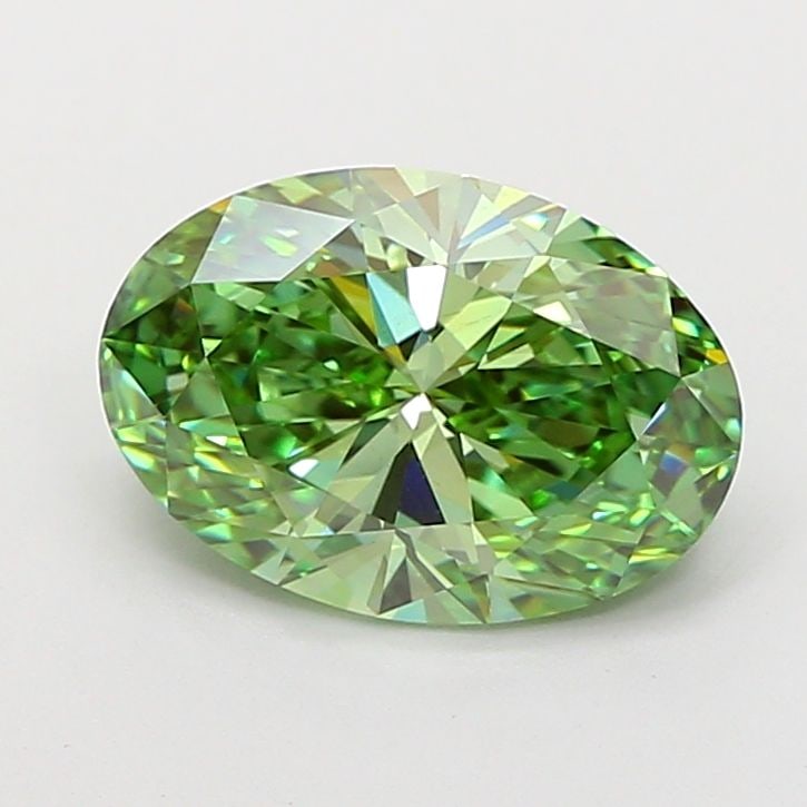 Loose Diamond - OVAL 3.0ct Fancy Vivid Green VS1: Loose Diamond - OVAL 3.0ct Fancy Vivid Green VS1 Source: This is a real non-mined Diamond that has been grown in a lab Shape: OVAL Carats: 3.0 Color: Fancy Vivid Green Certification: IGI Video: